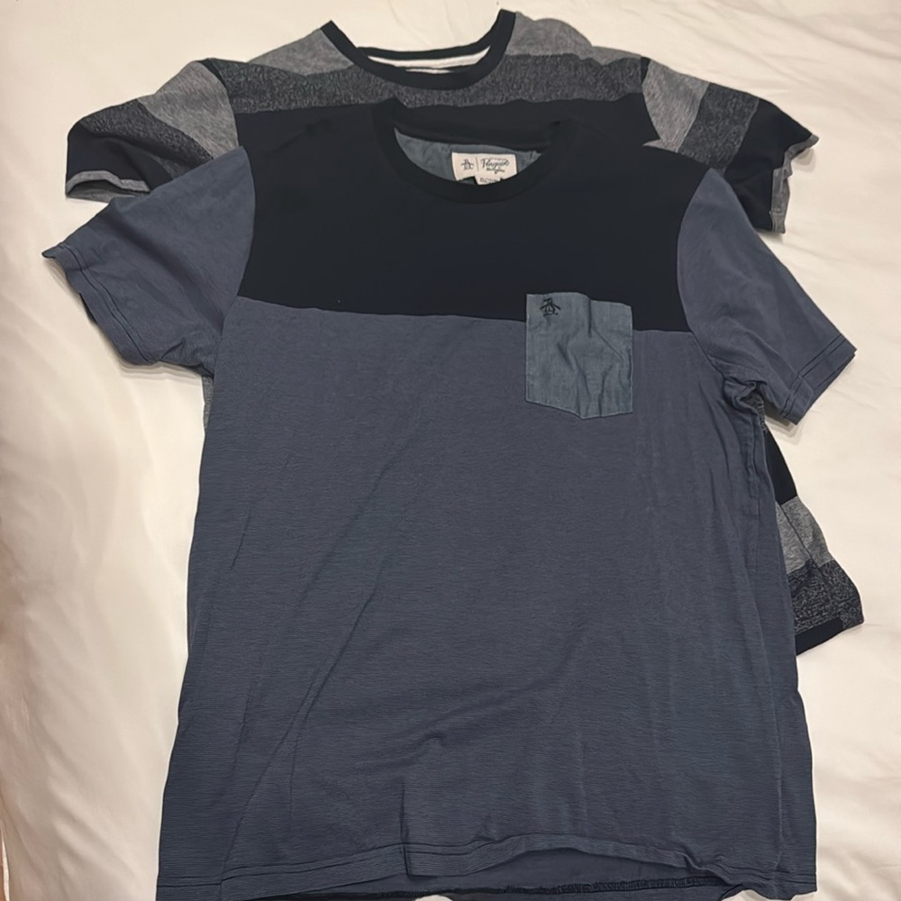 Two Original Penguin T Shirts, Size XL, EUC